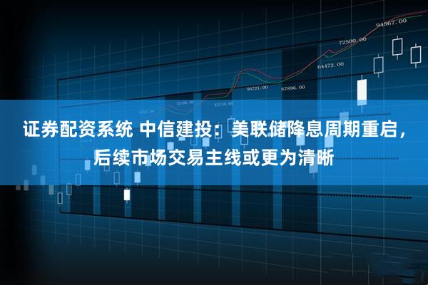 证券配资系统 中信建投：美联储降息周期重启，后续市场交易主线或更为清晰
