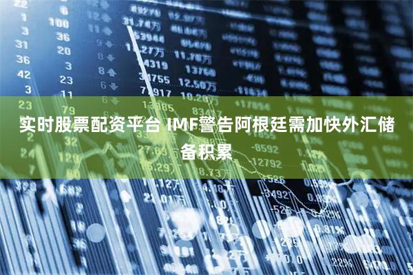 实时股票配资平台 IMF警告阿根廷需加快外汇储备积累